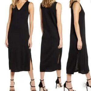 PAIGE Sage Midi Sweater Dress, Black, Medium